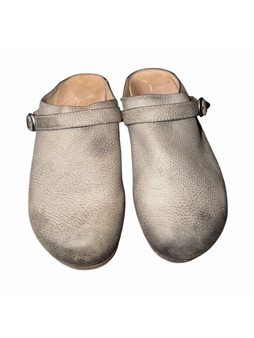 Dansko Berry Milled Burnished Mules Clogs Taupe Women's Size 38 US 7.5-8 Boho